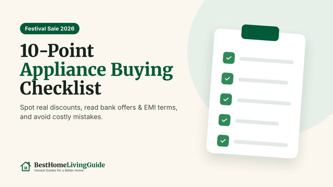 Festival sale appliance buying checklist