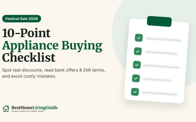 Festival sale appliance buying checklist